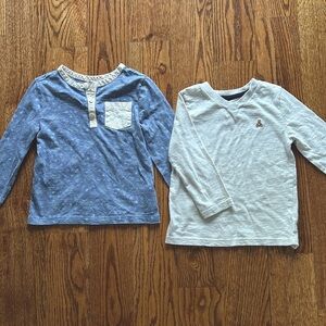 Set of long sleeve shirts. One is Gap, the other Old Navy. Both 3T.